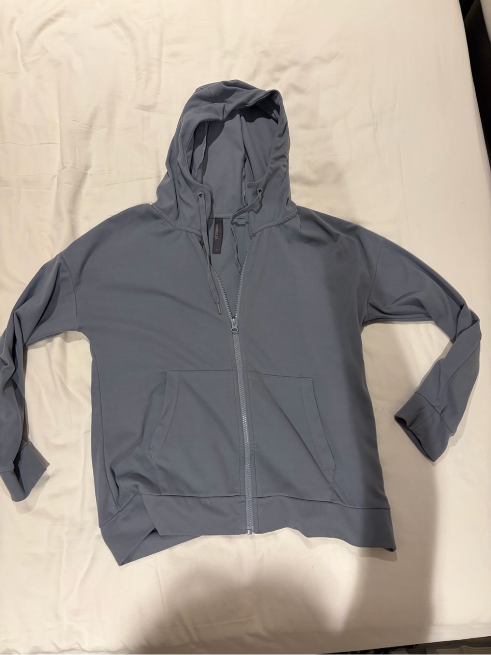 Mondetta Performance Full-Zip Hoodie Jacket - Size M - Tradewinds Gray Blue